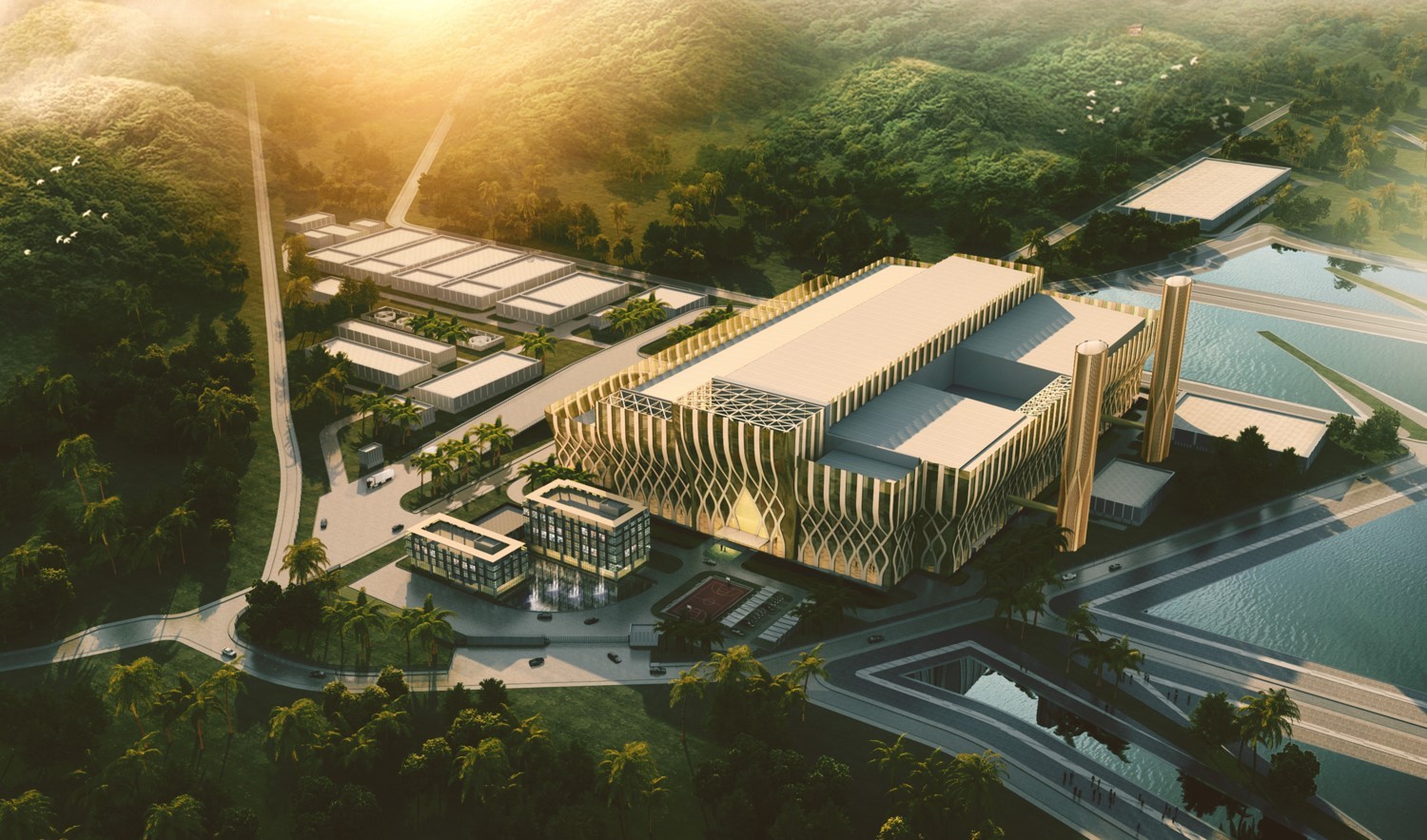 越南河內(nèi)垃圾焚燒發(fā)電項目設計效果圖